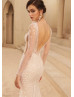 Luxury Beaded Lace Tulle V Back Wedding Dress Luxury Beaded Lace Tulle V Back Wedding Dress